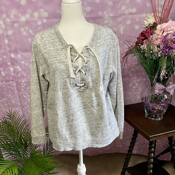 H&M tunic top, lace front, long sleeve - Picture 7 of 11